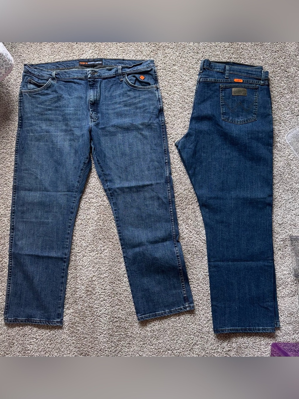 Men’s FR Wrangler Relaxed Fit Jeans 42x30- 2 pairs